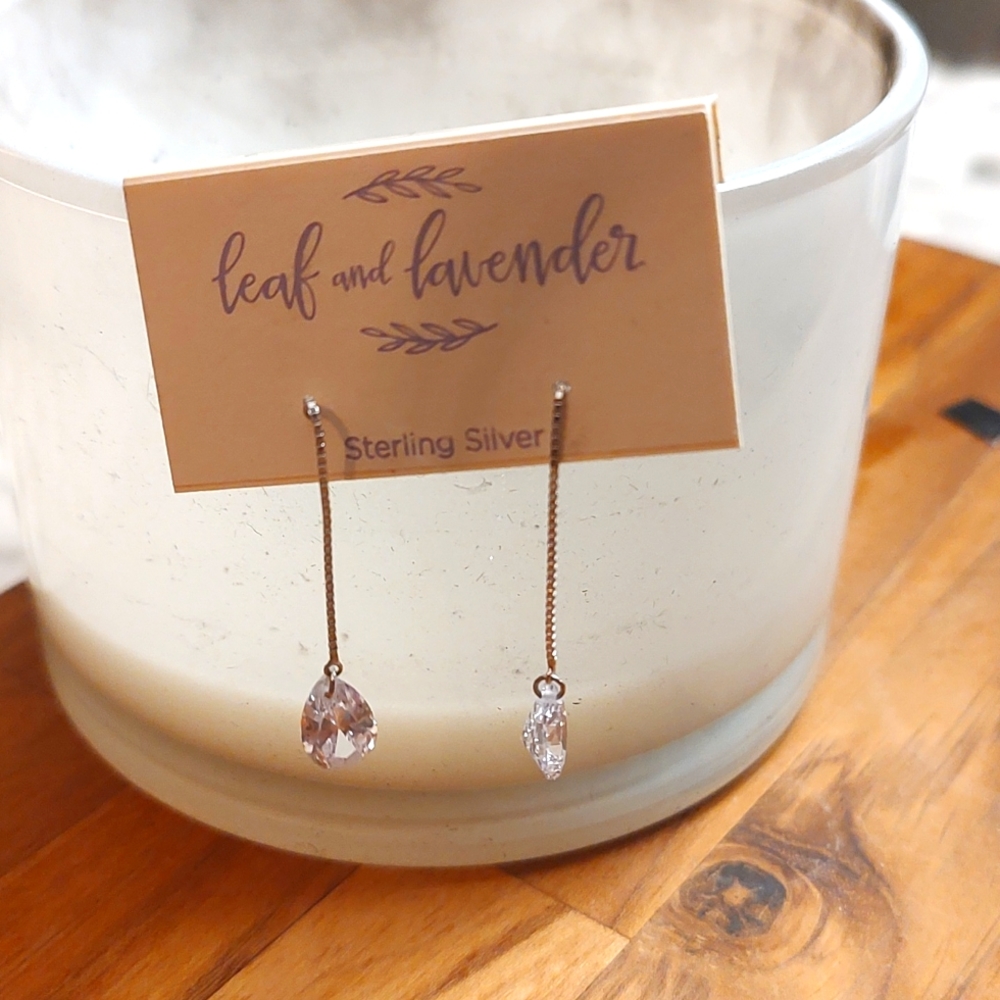 Tear drop Sterling Silver earrings